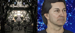 Left: Danny Marti, Head of Public Affairs and Global Policy at Tencent, in the Digital Twin Mapping process | Right: Danny Marti’s Digital Twin