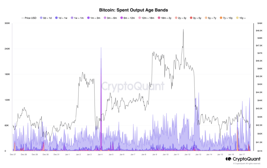 Bitcoin Spent Output Age Bands