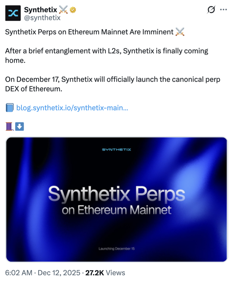 Cryptocurrencies, Synthetix