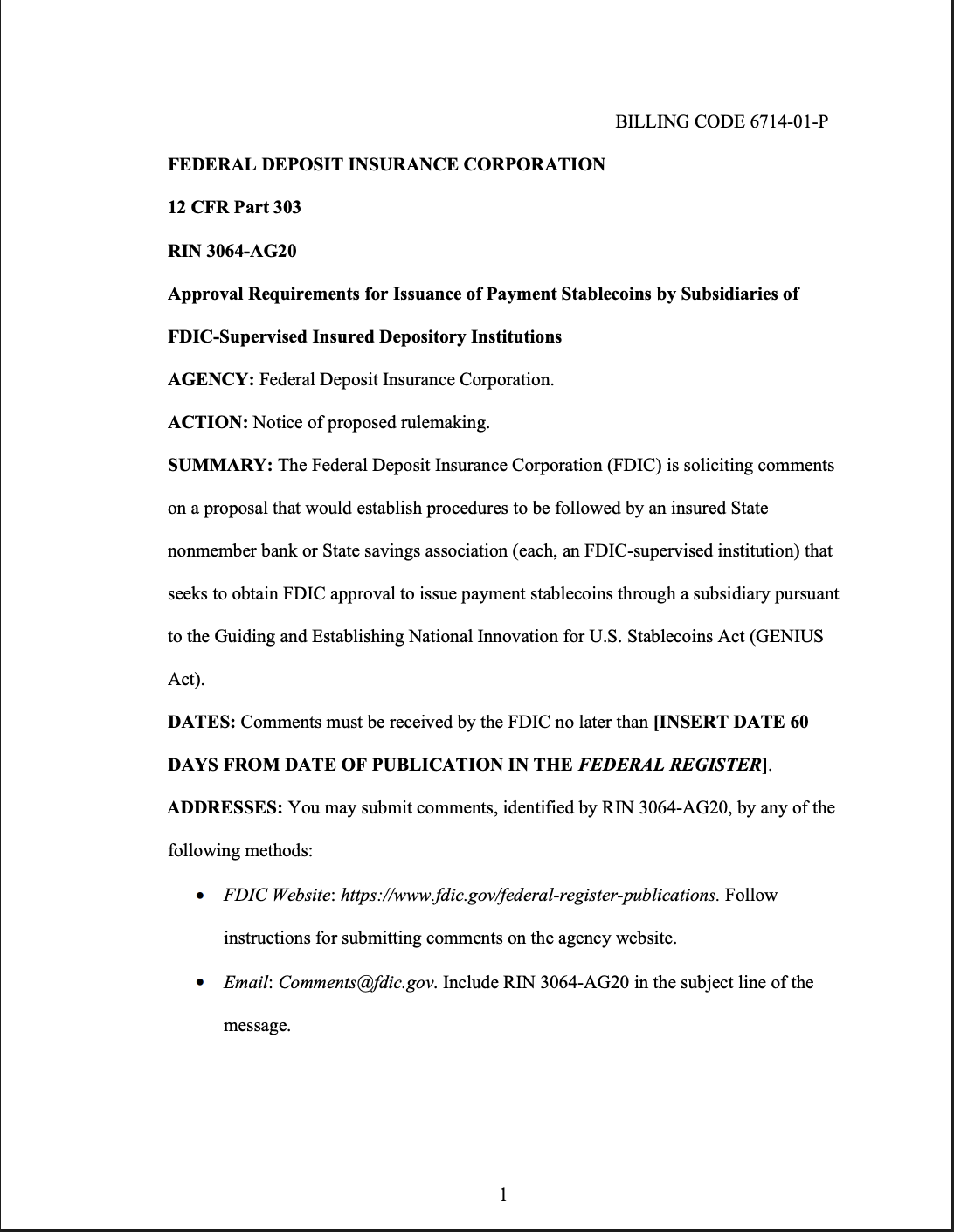 Banks, United States, Stablecoin, Genius Act, Yields