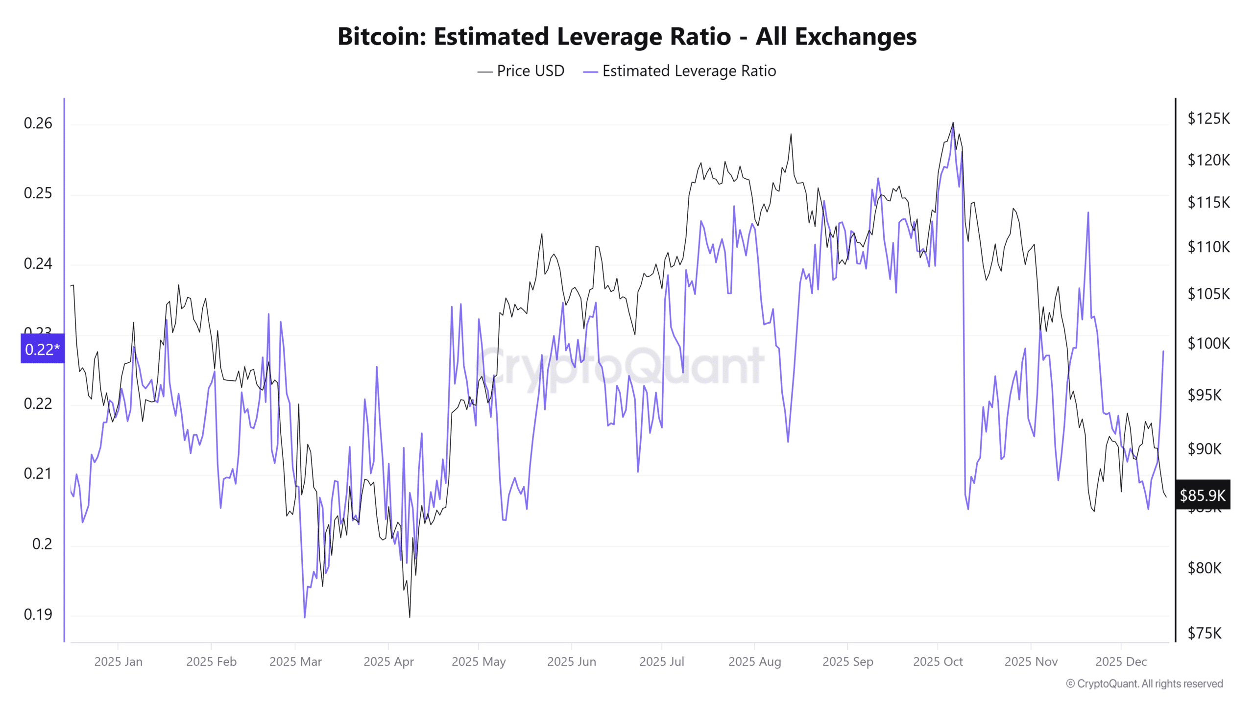 Bitcoin Estimated Leverage Ratio