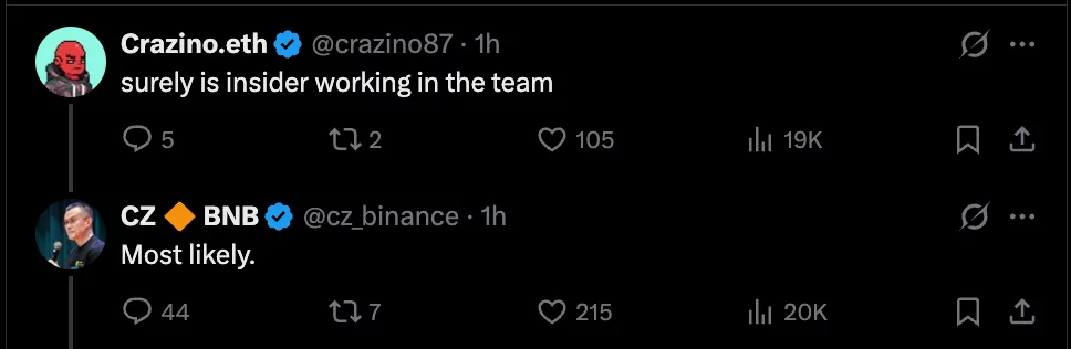 Users beleive that an isnider may have been involved.