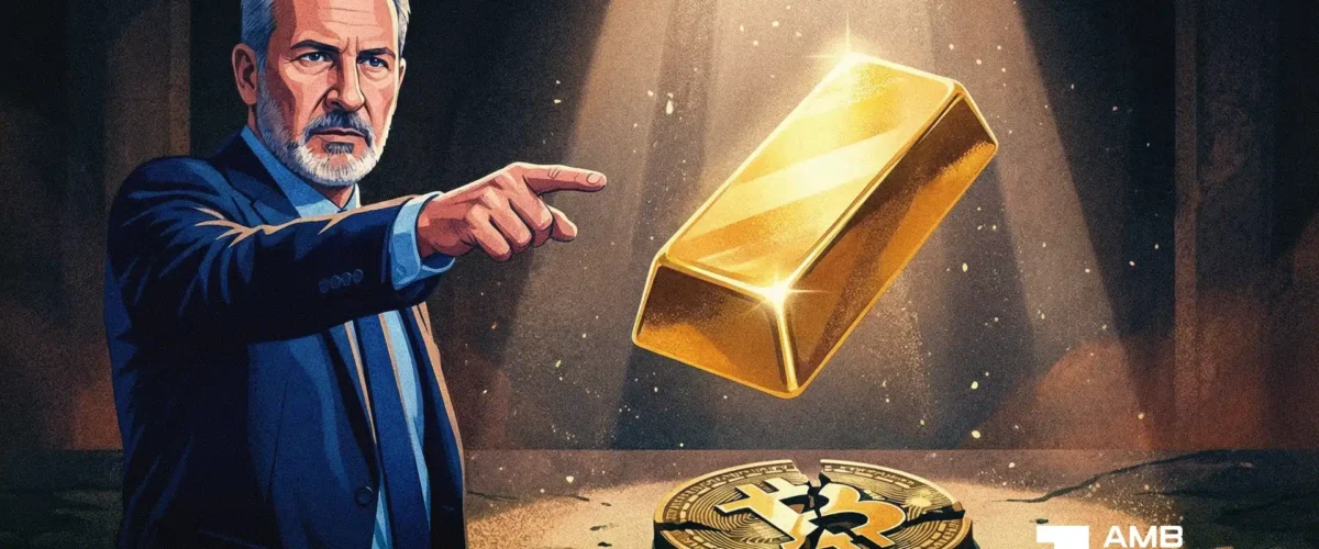 Quote based Gold is up 50 Bitcoin is down 4 Peter Schiff highlights the rift between crypto and TradFi 1200x500