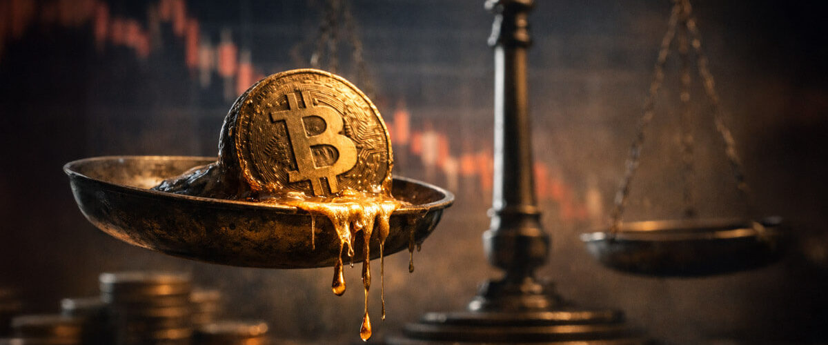 Melting bitcoin 1200x500