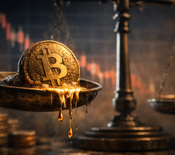 Melting bitcoin 360x320