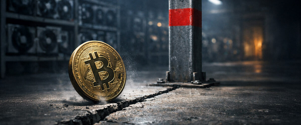 Teetering bitcoin 1200x500