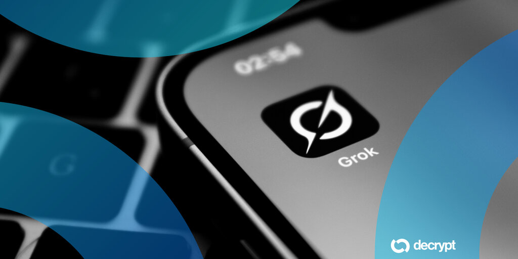 Grok app on a smartphone screen gID 7 2