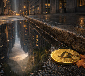 Bitcoin rain puddle 360x320