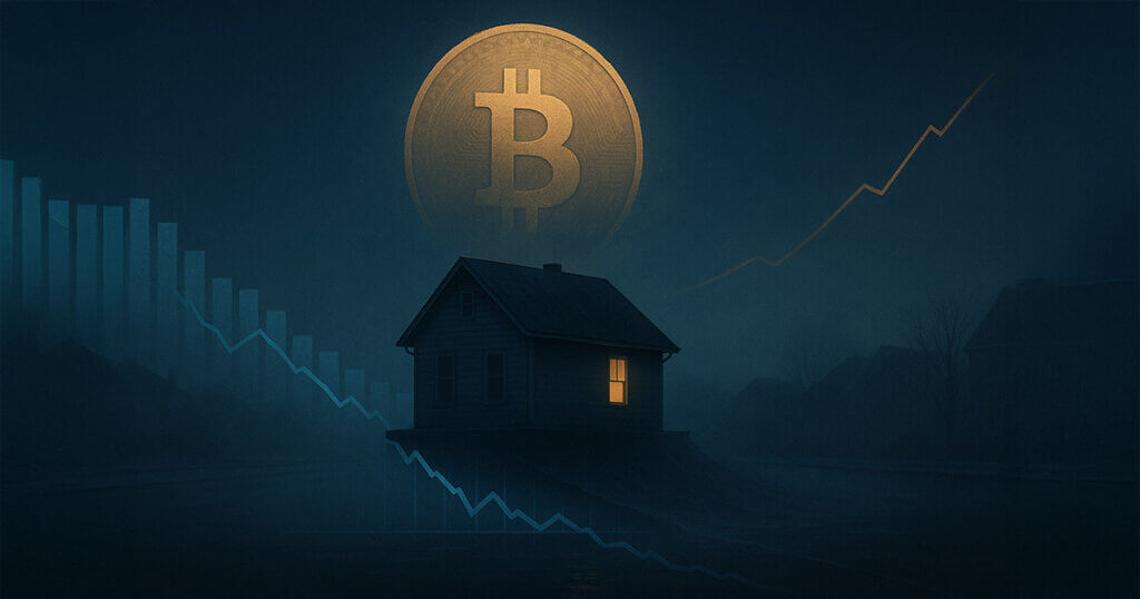 Real estate’s quiet crash: your home is worth less than ever in Bitcoin