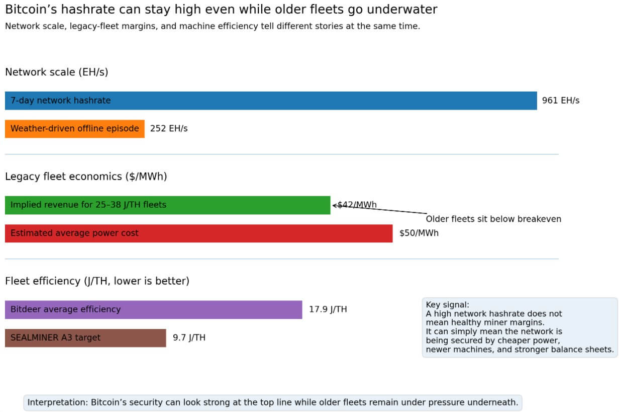 Bitcoin's hashrate scenarios