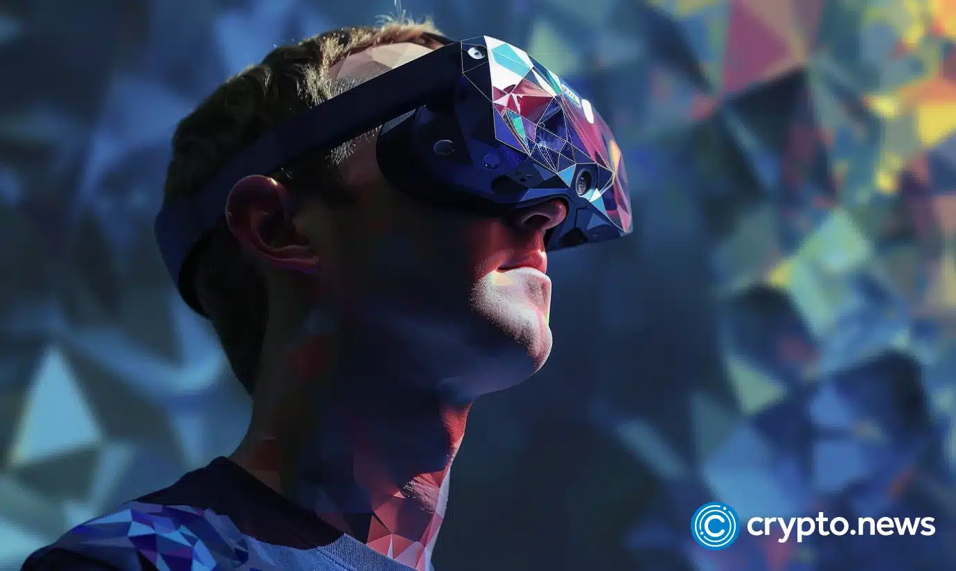 Crypto news Mark Zuckerberg wearing a Metaverse AR headset02