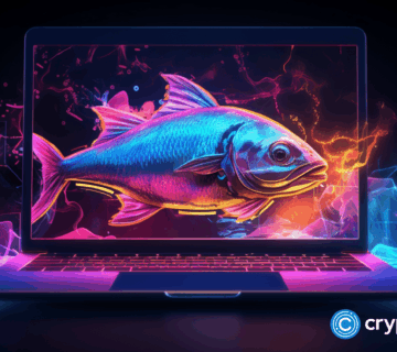 Crypto news phishing computer attack Epic NFT on the background neon colors hologram style v52 360x320