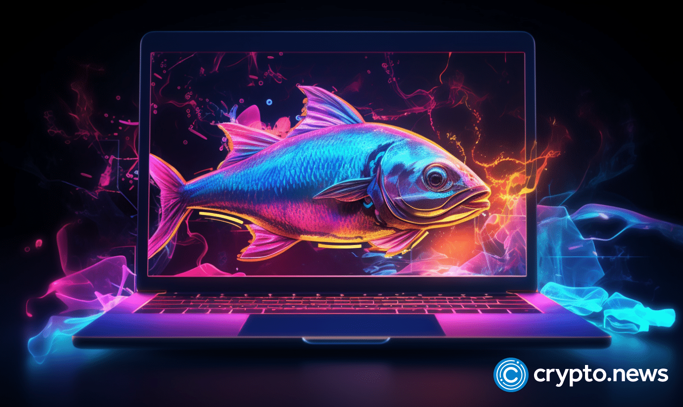 Crypto news phishing computer attack Epic NFT on the background neon colors hologram style v52