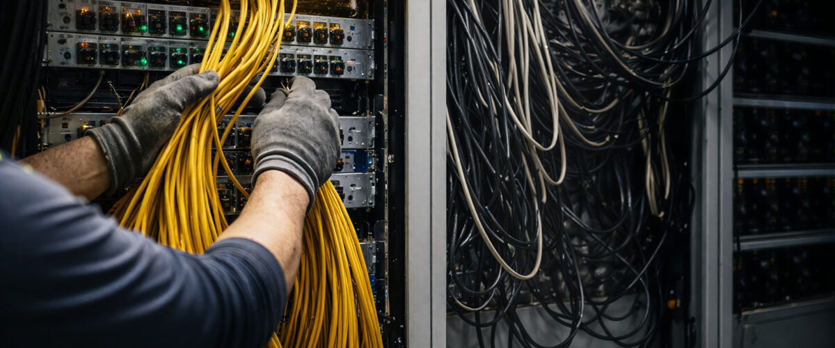 Server cabinet cables 1200x500