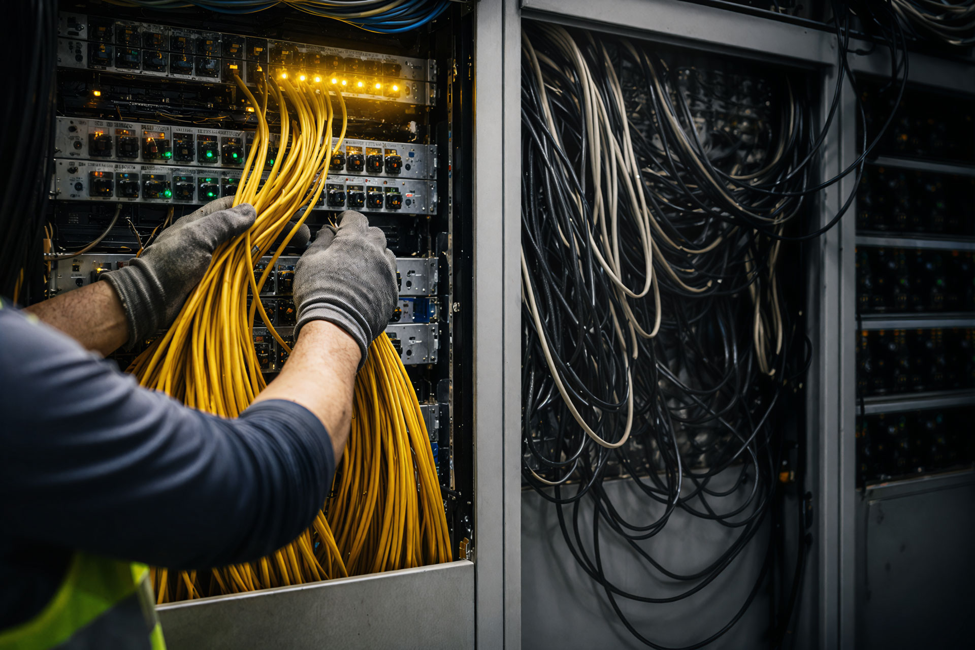 Server cabinet cables 2