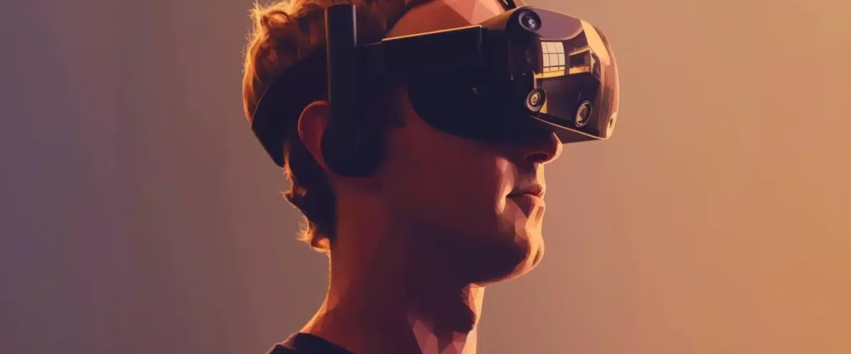 Crypto news Mark Zuckerberg wearing a Metaverse AR headset01 1200x500