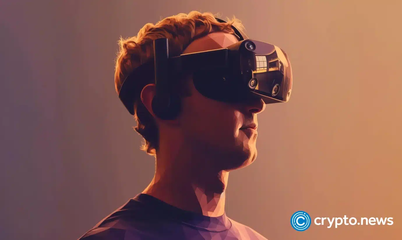 Crypto news Mark Zuckerberg wearing a Metaverse AR headset01