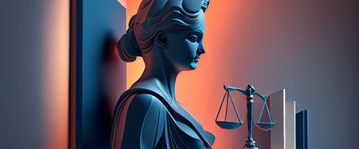 Crypto news legal action side view day light modern art background high poly style 1200x500