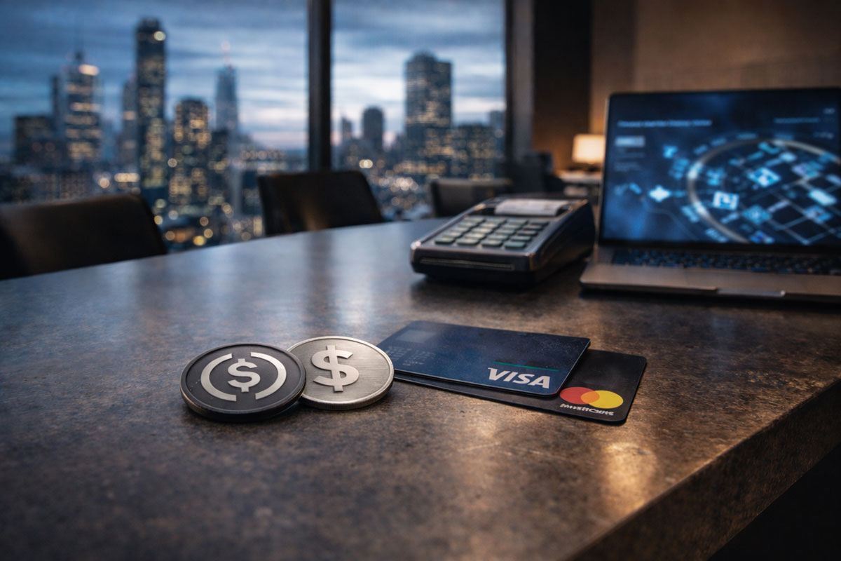 Stablecoin bank cards