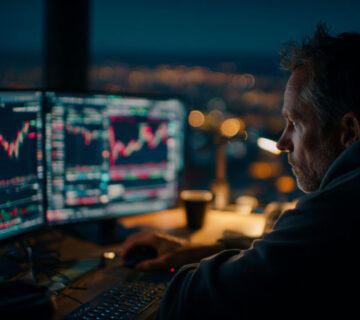 Trader at desk 360x320